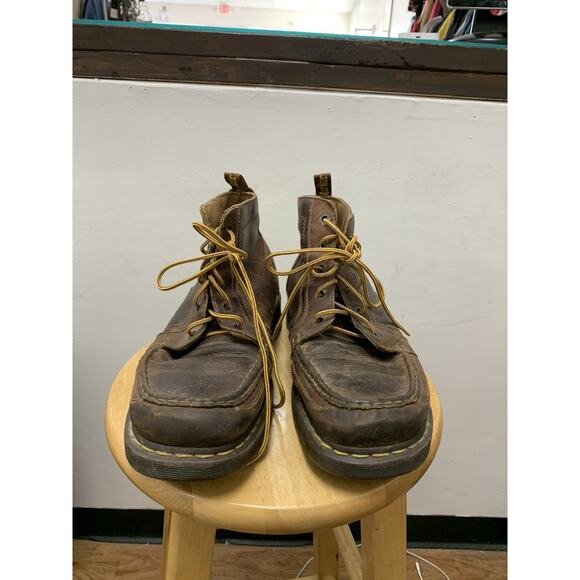 Dr. Martens Aiken Brown Leather Moc Toe Boot Lace Up Men’s Size US 13M AW004 main image 2
